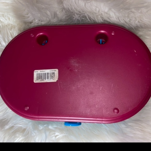 Vintage CABOODLES 80s/90s Teal & Pink Makeup Train Case with Mirror - Picture 6 of 6